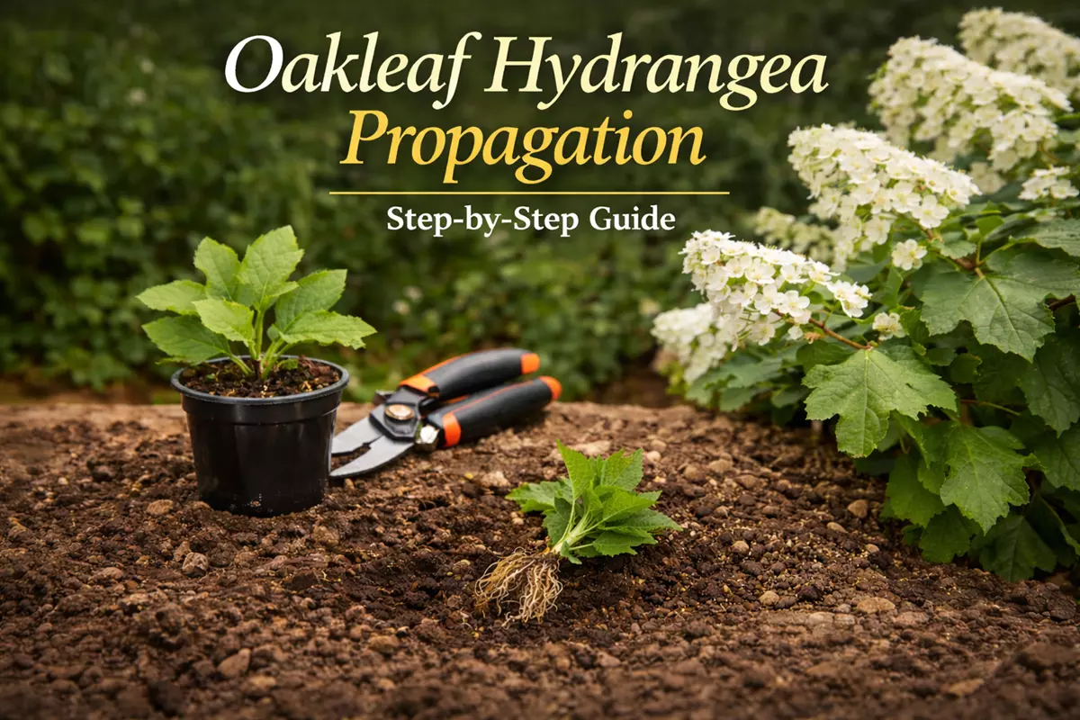 Propagation cuttings of Oakleaf Hydrangea